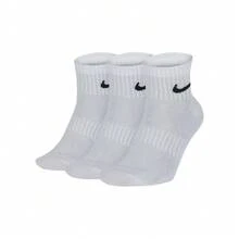 Nike 耐克标志纯色舒适训练袜礼盒装，男女通用，白色 - 白色 - 查看 3