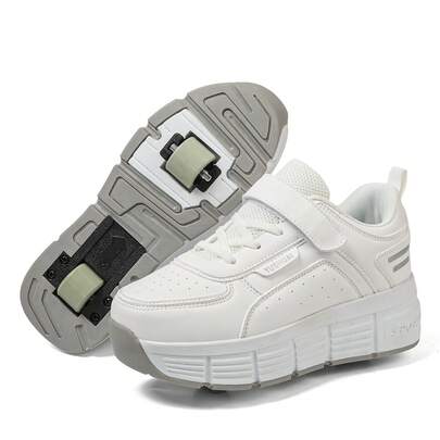 Transformable Roller Skates With Retractable Wheels For Students, Adults, Unisex, Suitable For All Seasons