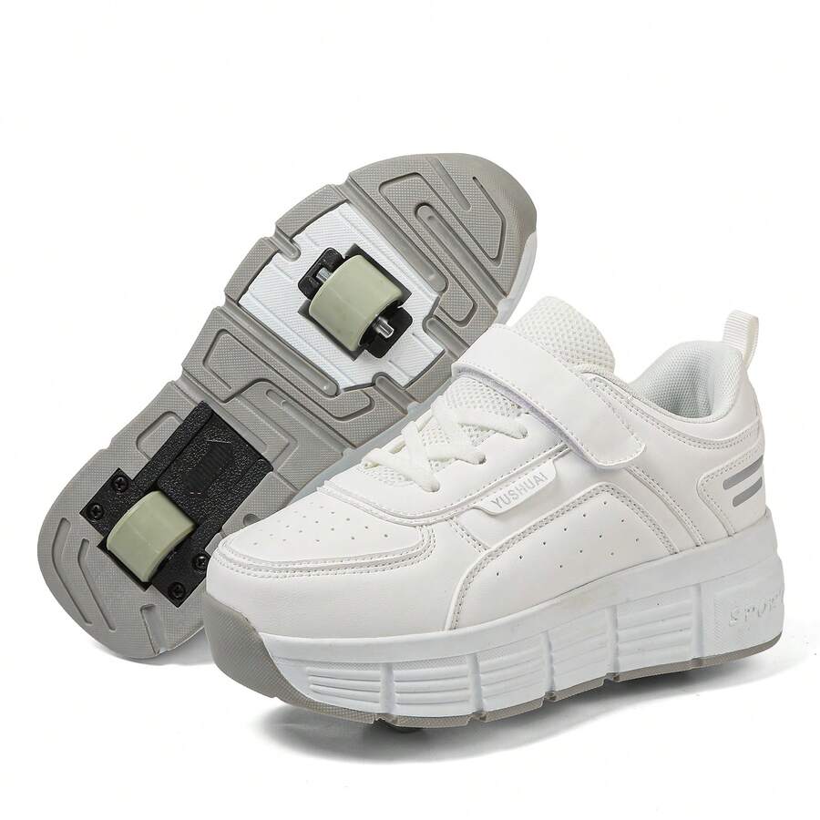 Transformable Roller Skates With Retractable Wheels For Students, Adults, Unisex, Suitable For All Seasons