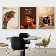 Tranh treo tường khổ 1/3 in câu Kinh Thánh, tranh canvas in hình truyền cảm hứng Cơ đốc giáo, tranh vẽ tay tinh tế, tranh trang trí câu Kinh Thánh, thích hợp cho phòng ngủ, phòng khách hoặc ký túc xá, quà tặng cho phái nữ, không khung. - Nhiều màu - Xem 2