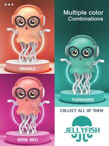 儿童电子水母玩具，趣味跳舞机器人，智能感应防碰撞，炫彩灯光音乐，亲子互动益智玩具，男女皆宜，儿童礼物 - 彩色 - 查看 7