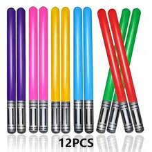 12pcs/Set Party Game Gift Set, Inflatable Party Swords, Party Supplies, Colorful Inflatable Sticks, Suitable For Birthday Party, Cosplay, Halloween, Christmas Gifts - Multicolor - View 9