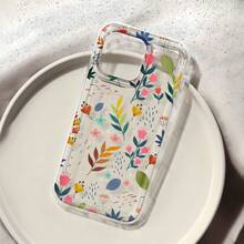 Funda para teléfono con diseño floral bohemio veraniego, compatible con iPhone 16, 15, 14 Pro Max, 13, 12, 11, XR y XS Plus. Fabricada en silicona TPU, ofrece protección contra golpes y caídas, además de una excelente sensación al tacto. Es el regalo ideal para familiares, amigos y seres queridos. - transparente - Ver 6