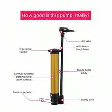 1 Set Inflatable Air Pump Equipment, Metal Basketball/Volleyball/Football Mini Portable Manual Steel Tube Air Pump, High Efficiency