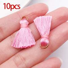 10/15 chiếc tua rua mini nhiều màu sắc, tua rua nhỏ dùng làm đồ thủ công, trang sức, móc khóa, phụ kiện trang trí túi xách, mặt dây chuyền, phụ kiện DIY thủ công. - tua rua - Xem 25