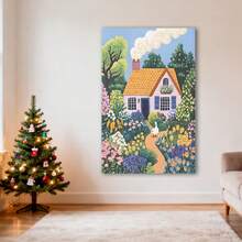 Framed Charming Cottage Garden With Goose | Folk Art Wall Art Decor | Cozy Cottagecore Home Decor. Great Idea For New Year, Thanksgiving Day And Christmas, Wall Art For Room Decor, Kitchen Decor, Living Room Painting, Halloween Decor, Bathroom Decor, Home Decor, Wall Decor, Bedroom Decor. - Đóng khung - Xem 4