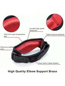 دعامة مرفق قابلة للضبط مناسبة للتنس والريشة الطائرة والرياضات الأخرى. تصميم مناسب للجنسين قابل للضبط لتوفير ارتداء مريح ومدعم - متعدد الألوان - مشاهدة 10