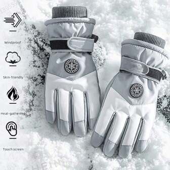秋冬 厚手 防風 保温 タッチスクリーン対応 大人用 コットン スポーツ アウトドア 耐久性 保温 サイクリング スキー グローブ