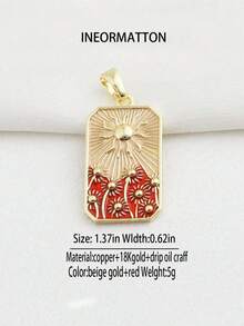 1pc Tarot Card, Palm, Sun, Heart, Devil's Eye, Snake Enamel 18K Gold DIY Pendant Charm For Bracelet, Necklace, Keychain, Jewelry Making, Accessories, Amulet, Phone Charm, Bag Decoration, Craft, Display, Earrings, Necklace, Keychain, Jewelry, Chat, Women's Accessories, Evil, Jewelry Maker, Women's Keychain - Multicolor - View 15