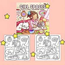 (Édition de luxe améliorée, papier plus épais, 20,5*20,5 cm) "Livre de coloriage de l'espace des filles", convient aux couples et aux familles, convient aux rassemblements, à la Saint-Valentin, aux anniversaires et à d'autres fêtes. Fournitures de peinture et d'apprentissage, 22 pages, livre, livre de coloriage, fournitures d'apprentissage, école, Noël, Halloween, anniversaire, cadeau de rentrée scolaire, livre de coloriage, adulte, cadeau de Noël, livre de coloriage - Pièce unique - Voir 4