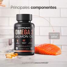 Omega 3-1280mg por Cápsula - Aceite de Salmon - EPA y DHA - 90 Cápsulas para 3 Meses - Omega-3 - Fish Oil Salmon Oil - Tres botellas - Ver 7