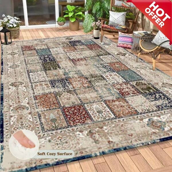 Ce tapis en fausse cachemire de 1500g/㎡ lavé à l'eau présente un design de motif simple et élégant, avec une texture douce et confortable. Il est résistant aux plis lorsqu'il est plié et disponible en plusieurs tailles.