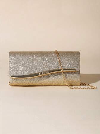 新款欧美风女士闪亮材质奢华小众斜挎包，适合婚礼、会议、宴会、派对、舞会等场合。女士最佳礼物之选。