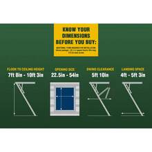Aluminum Attic Ladder 350-Pound Capacity 22 1/2" X 54" Opening 7-10ft Ceiling - 22.5"x54" - View 5