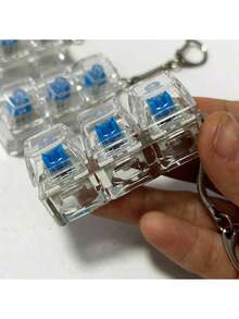 1个减压键盘键帽吊坠 - 多种颜色可选，带钥匙环，适用于机械键盘 - 情人节礼物和时尚配饰