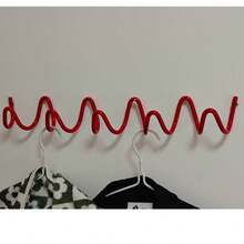 20kg Capacity Creative Wave Wall-Mounted Coat Rack, Easy Installation, Multi-Function Hooks For Hanging Jackets, Hats, Bags, Umbrellas, High-End Quality - Multicolor - View 20