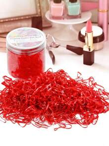 500/1500/3000pcs Red Elastic Hair Ties - Small Size Rubber Bands For Girls, Non-Damaging, Suitable For Fine To Medium Hair Texture Ponytail - Red - View 4
