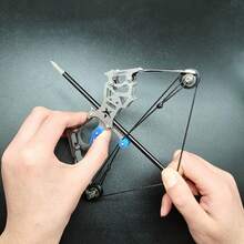 1 Pack 5.5 Inch Ambidextrous Durable Metal Mini Archery Bow Set, Classic Solid Color Compact Portable Outdoor Shooting Practice Entertainment Fun Bow Kit For Backyard Game Camping Holiday Leisure Sports - Bạc - Xem 6