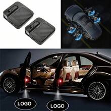 Wireless Car Door Logo Projector - High Definition Laser Welcome Light, With Angel Wings, Carbon Fiber Design, Battery Powered - Multicolor - View 32