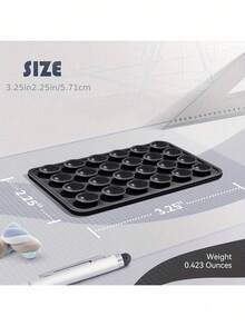 30个多功能方形硅胶吸盘手机支架，24孔强力吸盘，适用于各种场景防止手机掉落，可用于视频录制、震动和自拍等手机配件 - 彩色 - 查看 6