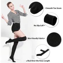 Women's Over Knee High Socks, Tube Dresses Fashion Cotton Thigh High Socks Stockings Cosplay Socks,36065523 - 水鴨藍 - 查看 5
