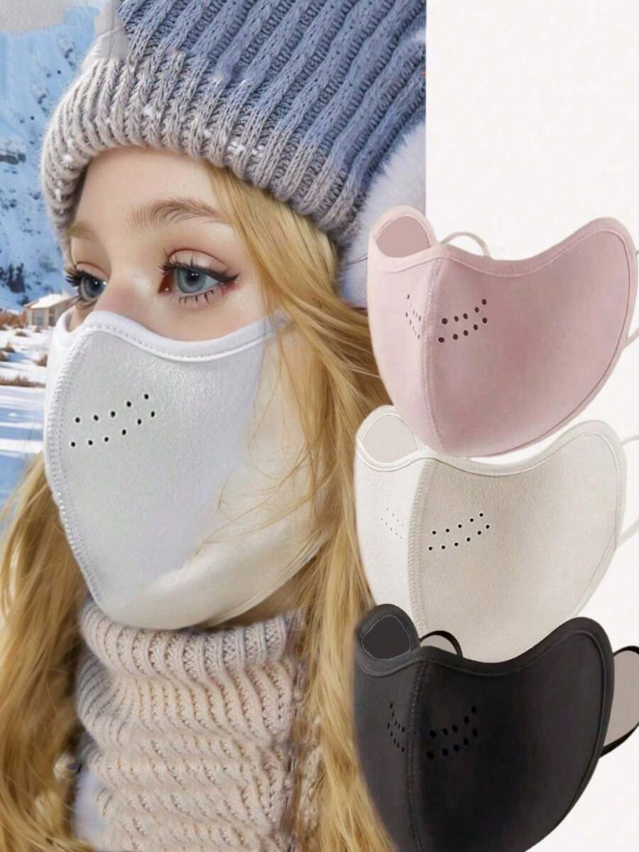 1pc Warm Face Mask, Windproof & Cold-Proof, High-Quality Design For Women, Suitable For Autumn/Winter, Protects Against Wind, Cold, And UV - Multicolor - View 1