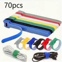 Cable Organizer Ties With Hook-And-Loop Fastener - Ideal For Family Cable Management And Gardening Ties - Black - View 14