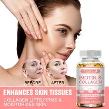 MULITTEA 4000MCG Biotin Collagen Capsule - Types I, III, Collagen For Women & Men - Hair Growth Support Supplement - Skin, Nails Beauty Complex - 120 Count - 1 Pack (120pcs) - 查看 7