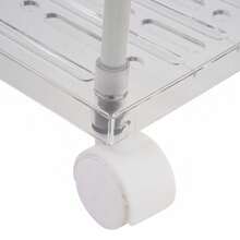 Living And Home 3/4 Tier Clear Rolling Storage Cart Plastic Aluminium Lockable Wheels Tool Free Assembly Multi Room Organizer - 4-tier Clear - View 10