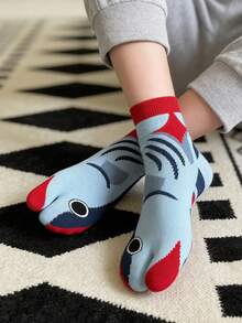 1/2/4双装趣味分趾袜，情侣及闺蜜可爱新奇袜 - 彩色 - 查看 2