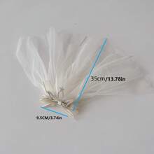 1件公主皇冠发箍，长头纱，双层水晶，新娘头饰，派对头饰，发夹，发卡，发卡 - 彩色 - 查看 10