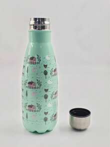 1 Piece, Adorable-Themed Single-Layer Stainless Steel Flask, 500ml Portable Outdoor Flask, Lightweight Beverage Container Suitable For All Seasons. - Multicolor - View 5