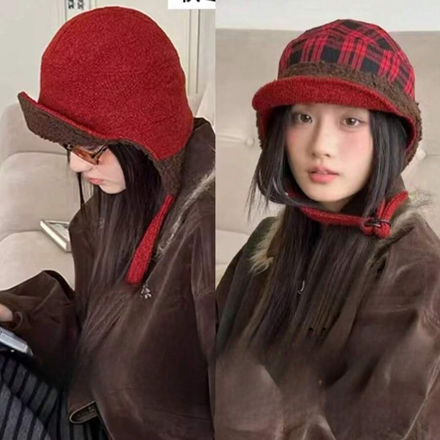 Women Pilot Hat - Red - View 1