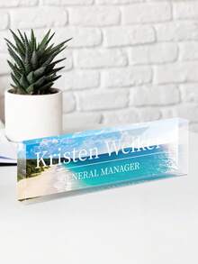 1pc Customized Acrylic Desk Name Plate, Customizable Text, 20 Styles, Personalized Employee Appreciation Gift - Acrylic Desk Name Plate Customization - Gift For Teachers, Colleagues, Nurses, Managers - Multicolor - View 29