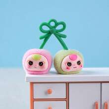 新款植绒双樱桃树脂DIY手工可爱创意饰品配件钥匙扣吊坠 - 彩色 - 查看 8