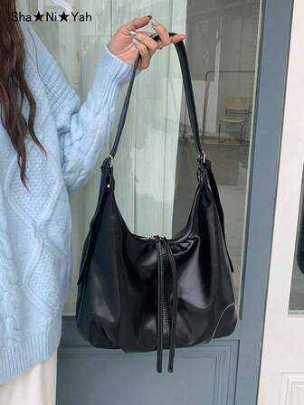 2025韩版时尚百搭女士做旧复古腋下包，大容量手提包，适合购物、派对、聚会、旅行、送礼