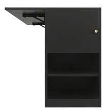 Modern Kitchen Island, Kitchen Cabinet, Sideboard, Kitchen Cabinet With Drawers And Shelves, Display Cabinet For Kitchen And Dining Room, Black - Black - View 9