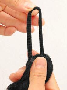 1pc Long Braided Wig, Fashion Synthetic Braided Ponytail For Women - Multicolor - View 4