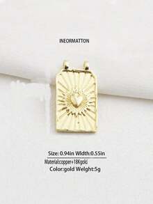 1pc Tarot Card, Palm, Sun, Heart, Devil's Eye, Snake Enamel 18K Gold DIY Pendant Charm For Bracelet, Necklace, Keychain, Jewelry Making, Accessories, Amulet, Phone Charm, Bag Decoration, Craft, Display, Earrings, Necklace, Keychain, Jewelry, Chat, Women's Accessories, Evil, Jewelry Maker, Women's Keychain - Multicolor - View 2