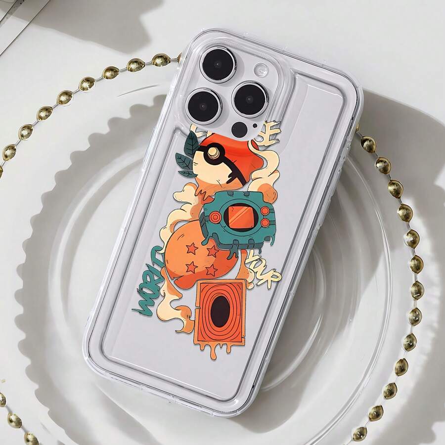 Funda para teléfono con diseño de camiseta Anime Retro Fusion Element, compatible con iPhone 16, 15, 14 Pro Max, 13, 12, 11, XR y XS Plus. Fabricada en silicona TPU, ofrece protección contra golpes y caídas, además de una excelente sensación al tacto. Es el regalo ideal para familiares, amigos y seres queridos. - transparente - Ver 1