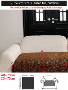 1 st lyxigt chenille soffkuddfodral, modern minimalistisk mode dammtät halkfri soffkudde, tvättbar, lämplig för sovrum, kontor, vardagsrumskombination, L-formad soffa och 1/2/3/4-sits soffa, året runt - Brun - Visa 18