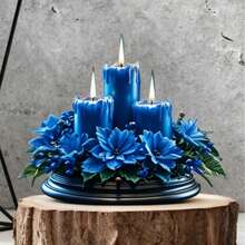 Stunning Blue Candle Acrylic Centerpiece - Versatile Home & Office Decor For Living Room, Bedroom, Cafe - Perfect Gift For Friends, 2D Acrylic, Christmas Decoration, Indoor And Outdoor Art, Home Theme, Multifunctional Decor - Multicolor - View 6