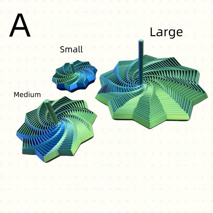 1个3D打印星形多边形指尖玩具，3D折叠结构，缓解手指压力，视觉和听觉舒缓玩具，桌面装饰，圣诞礼物，生日派对礼物，理想的节日礼物 - 彩色 - 查看 1