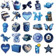 50pcs Premium Minimalist Navy Blue Graffiti Stickers, Cute Aesthetic Stickers Suitable For Coloring Books, Cup Accessories, Water Bottles, Laptops, Phones, Skateboards, Guitars, Luggage, Scrapbooks, Stationery, Bicycles, Motorcycles, Cars, Pens, Handbags, Office Supplies, Bookmarks, Men's Gifts - Navy Blue - View 7