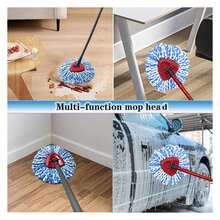 Mop Refill Heads 3-Pack For O-Cedar Spin Mop, Microfiber Replacement Mop Heads For RinseClean 2-System - Washable Floor Cleaning Pads - Nhiều màu 179 - Xem 4