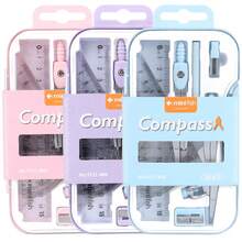 几何尺规套装，包含金属圆规、直尺、量角器和三角板工具，刻度清晰准确，结构坚固耐用，手柄防滑，是学生、课堂学习、家庭作业、考试和几何绘图的理想选择。 - 彩色 - 查看 6