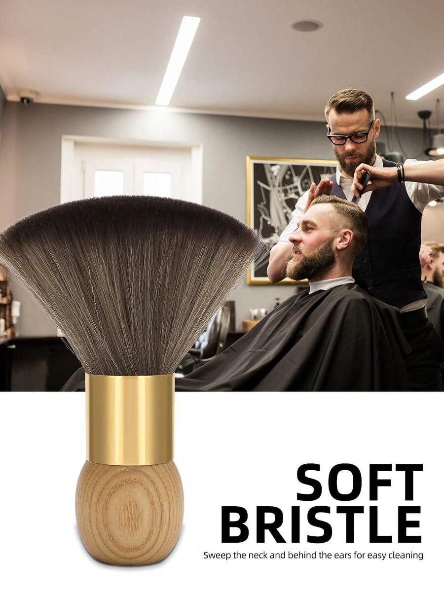 Barbertop Remove Soft Brush Hair Cutting Neck Face Duster Clean Barbers Brushes Salon Stylist Hairdressing Tools Accessories - Multicolor - View 1