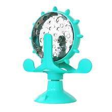 360°旋转防漏宠物喂食器玩具 - 猫狗互动零食分配器，带强力吸盘旋转喂食装置 - A - 查看 14