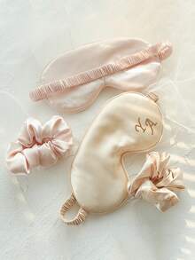 Personalized Custom Satin Eye Mask 3 Pieces Set, Personalized Sleep Eye Mask Bridesmaid Gift, Bridal Shower Gift, Bridal Party Bridesmaid Gift Silk Eye Mask, Bridesmaid Gift Box Set, Satin Eye Mask, Eye Mask, Bridesmaid Gift Bag, Bridesmaid Proposal - Multicolor - View 7