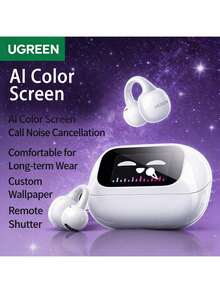 UGREEN WS208 S6 magic 運動藍牙耳機 藍牙 5.4 穩定連接 IPX5 防水防汗 輕量化耳夾設計 跑步健身騎行通勤全場景適配 珍珠白 - 珍珠白 - 查看 3